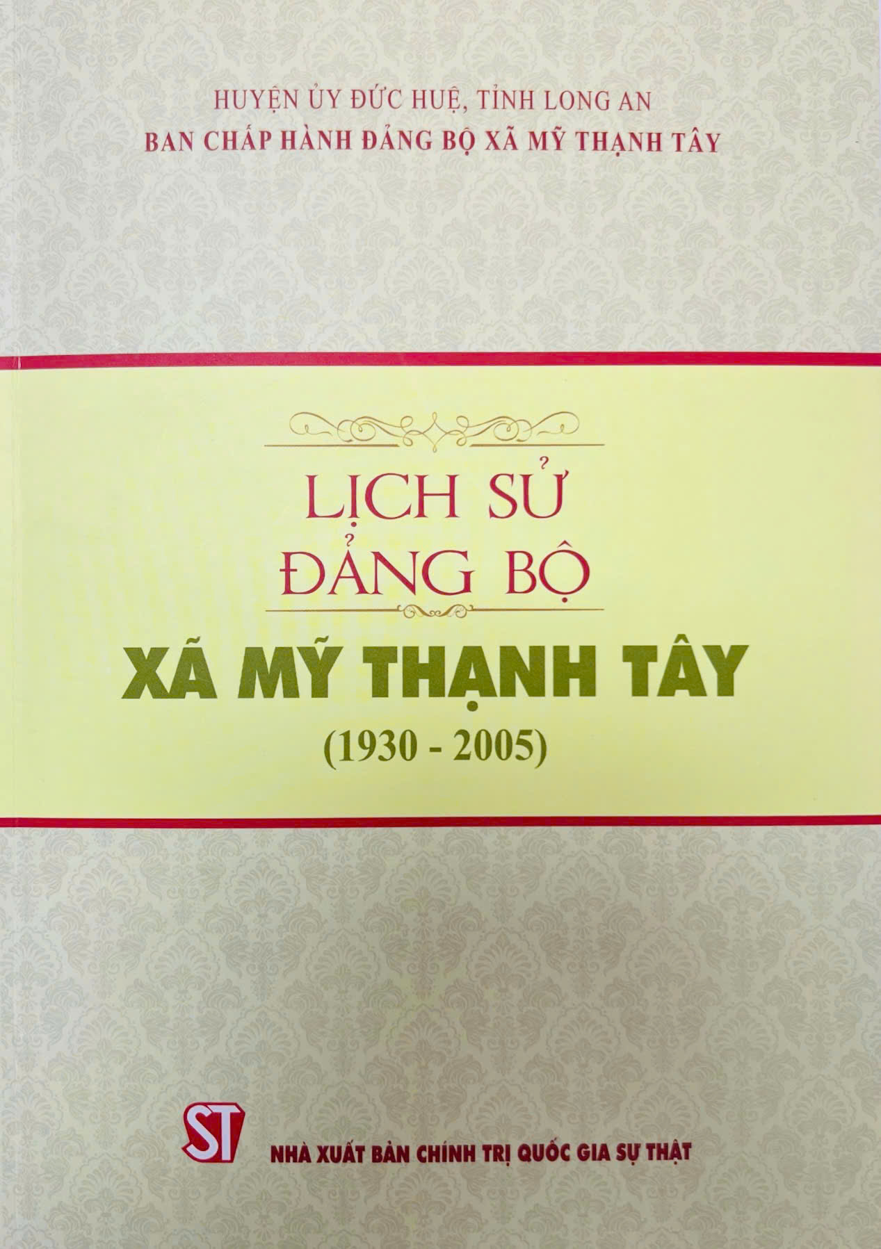 Lịch sử Đảng bộ xã Mỹ Thạnh Tây (1930 - 2005)