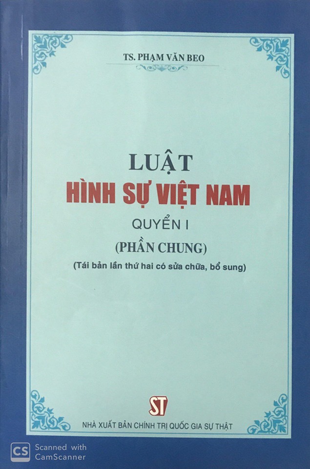 Luật Hình sự Việt Nam - Quyển I (Phần chung) (Tái bản lần thứ hai có sửa chữa, bổ sung)