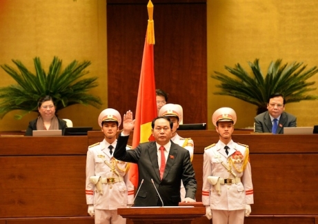 4.4.2016 Lan CTN Trần Đại Quang tuyên thệ