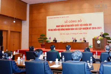 công bố ngày bầu cử Quốc hội