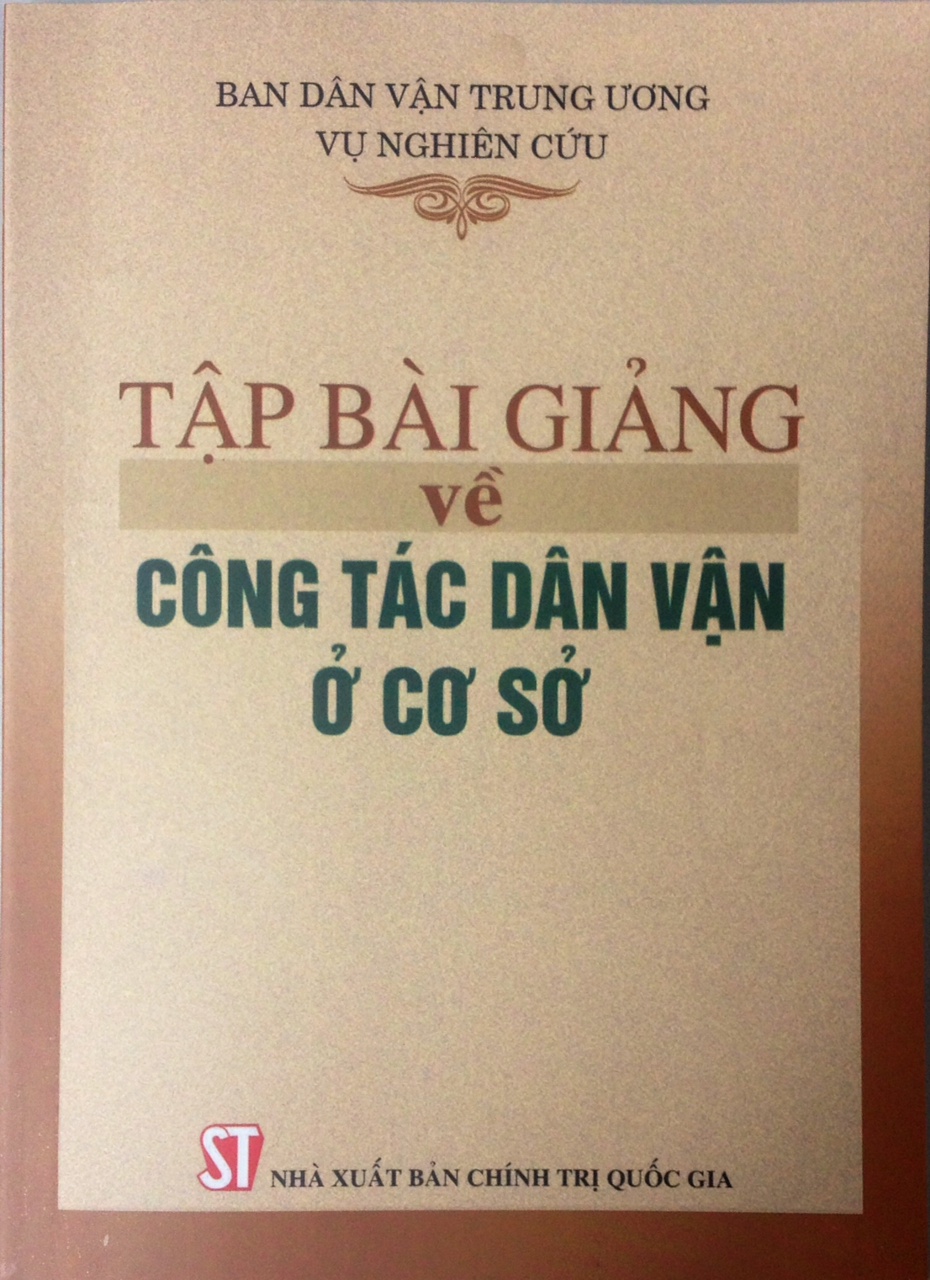 Tập bài giảng về công tác dân vận ở cơ sở