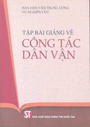 Tập bài giảng về công tác dân vận