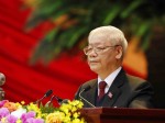 Tổng Bí thư, Chủ tịch nước Nguyễn Phú Trọng đọc Báo cáo của Ban Chấp hành Trung ương Đảng khóa XII về các văn kiện trình Đại hội XIII của Đảng