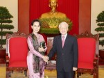 Tổng Bí thư Nguyễn Phú Trọng tiếp Cố vấn Nhà nước Myanmar