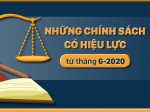 Chính sách mới có hiệu lực từ tháng 6/2020