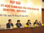 Họp báo về các hoạt động kỷ niệm 70 năm Ngày Tổng tuyển cử đầu tiên