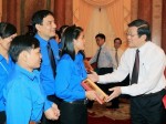 Chủ tịch nước Trương Tấn Sang gặp mặt Đoàn đại biểu thanh niên tiên tiến làm theo lời Bác