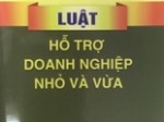 Luật hỗ trợ doanh nghiệp nhỏ và vừa