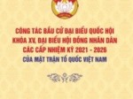 Công tác bầu cử đại biểu Quốc hội khóa XV, đại biểu Hội đồng nhân dân các cấp nhiệm kỳ 2021 - 2026 của Mặt trận Tổ quốc Việt Nam