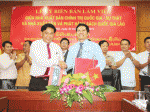 Lễ ký biên bản làm việc giữa Đoàn đại biểu Nhà xuất bản Chính trị quốc gia Việt Nam và Đoàn đại biểu Nhà xuất bản và Phát hành sách quốc gia Lào